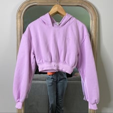 For Love & Lemons VS Josie Crop Hoodie Sweatshirt sz XXS