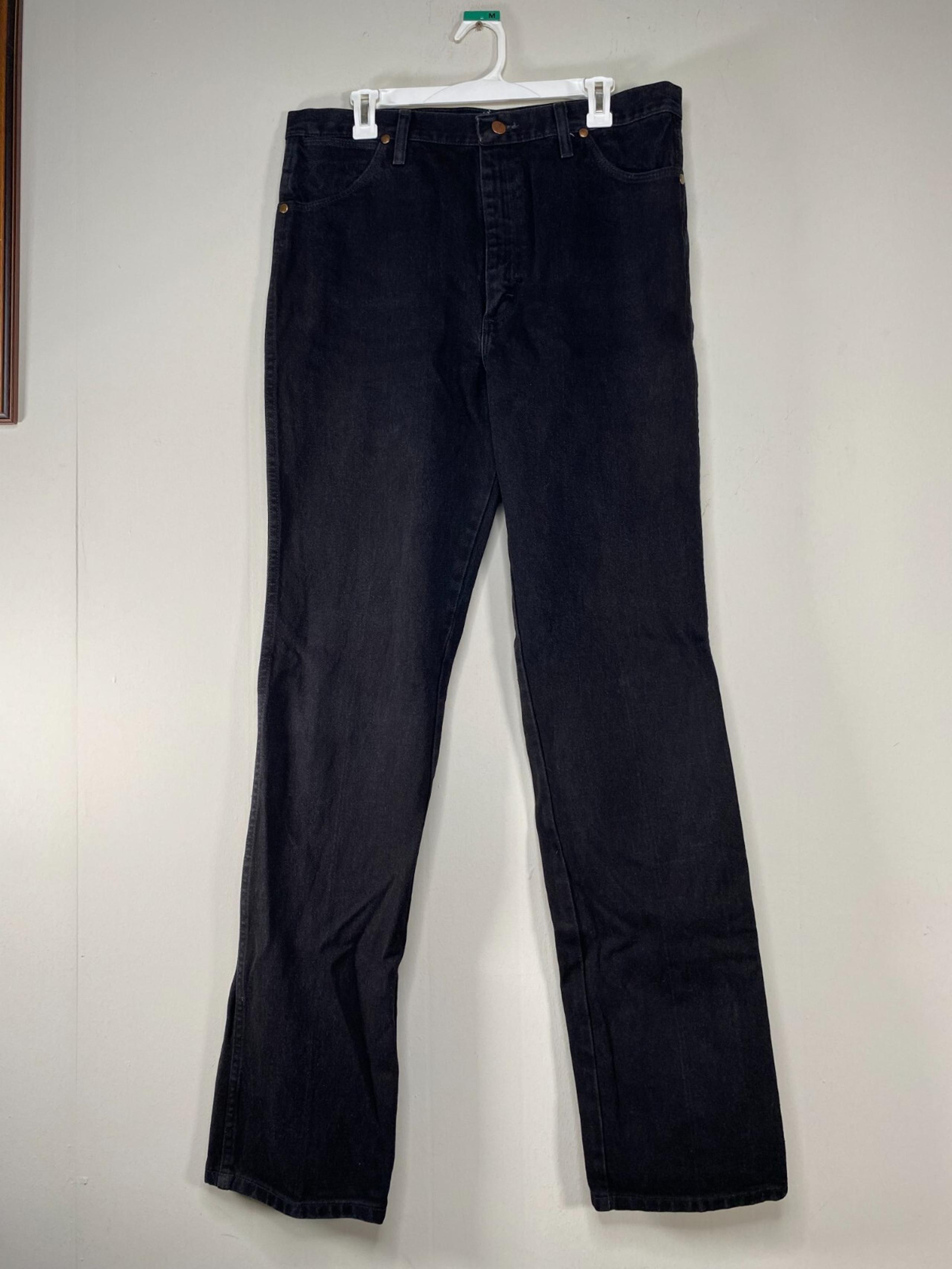 Wrangler Cowboy SLIM FIT Cut Denim Jeans Men's 36 x 36 High Rise Black Casual