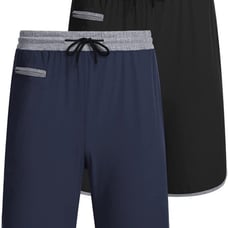 2 Pack Workout Shorts Men Gym Running Athletic Shorts