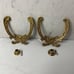 Set of 2 VINTAGE Solid Brass Double wall hooks