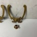 Set of 2 VINTAGE Solid Brass Double wall hooks