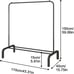 Metal Clothing Rack, 43.3 Inches Garment Rack with Bottom Shelf(FREE SHIPPING)