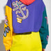 adidas Originals® Love Cropped Fleece Vibe 90’s Hoodie in Neon Multi HC3080 - XS