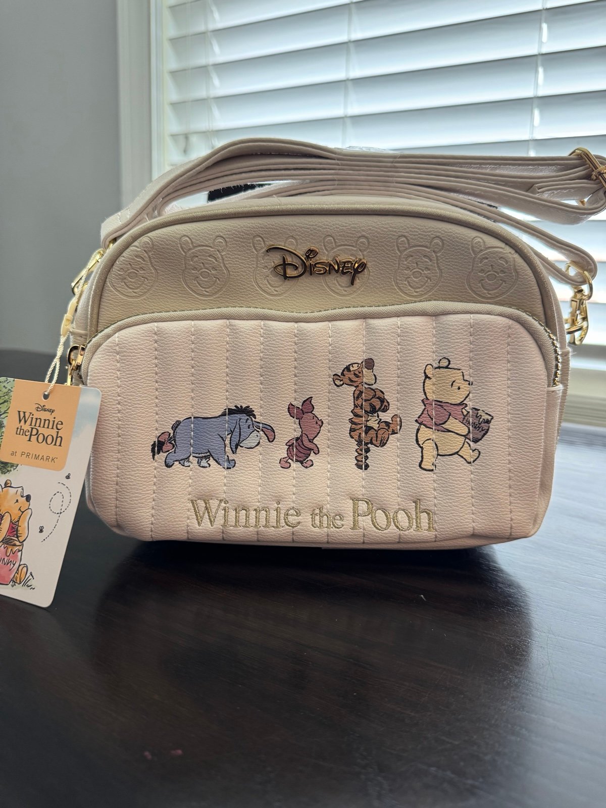 NWT Disney Winnie The Pooh Quilted Double Zip Crossbody Bag *Primark*-NEW