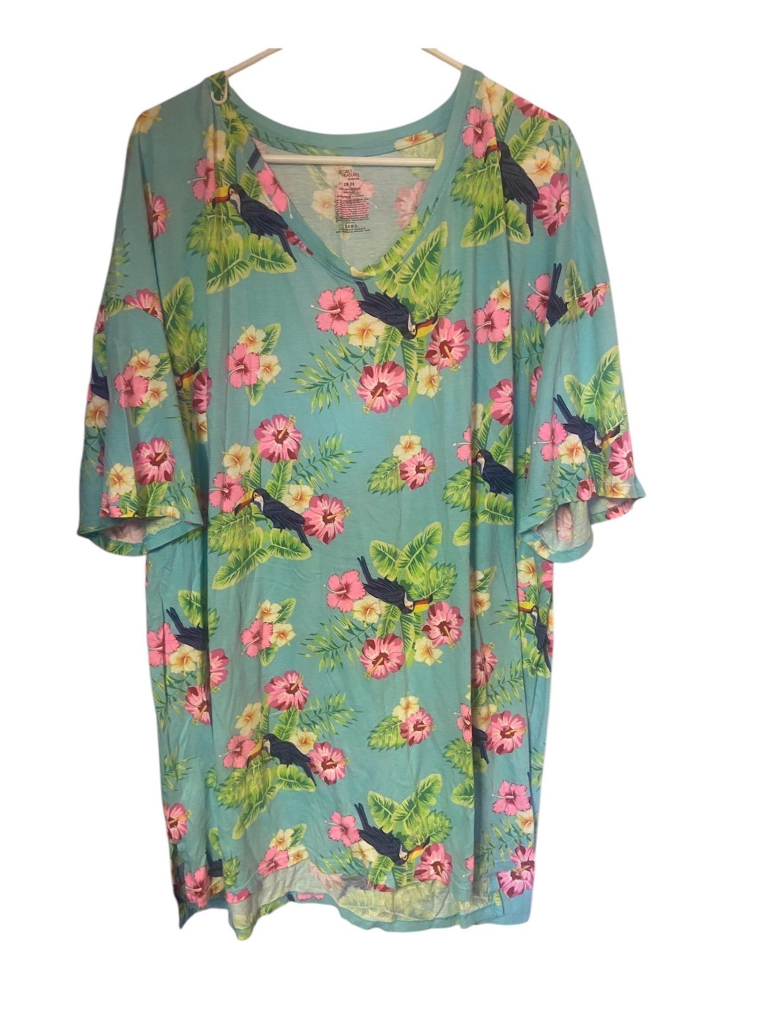 Secret treasures short sleeve cotton casual lounge night Gown pajamas womens 2x