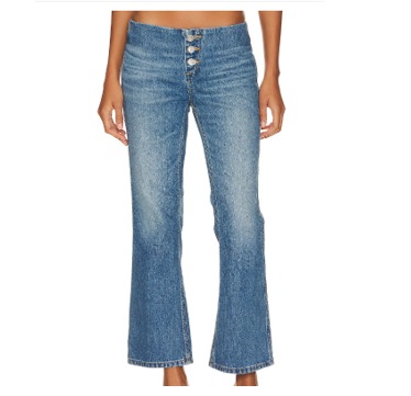 Re/Done Originals Button Front Crop Boot Jeans - Riot - sz 26 - NWT