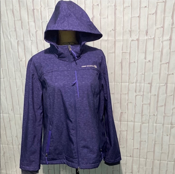 Free Country Women’s NWT Faux Fur Lined Purple Softshell Jacket size XXL