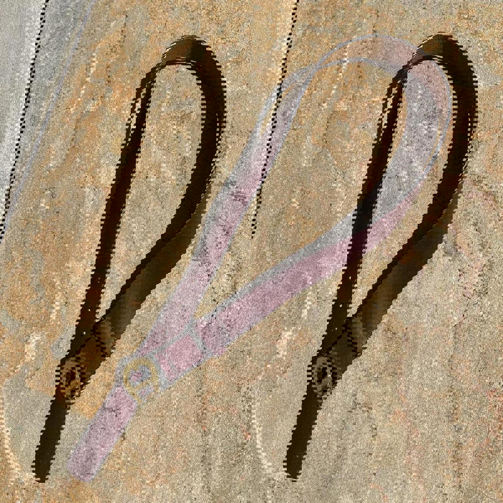 Y2K Dark Burgundy Leather Designer Belt