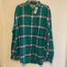Vintage 1993 Levi's Flannel Plaid Shirt Green Men’s Size L NWT