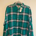 Vintage 1993 Levi's Flannel Plaid Shirt Green Men’s Size L NWT