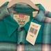 Vintage 1993 Levi's Flannel Plaid Shirt Green Men’s Size L NWT