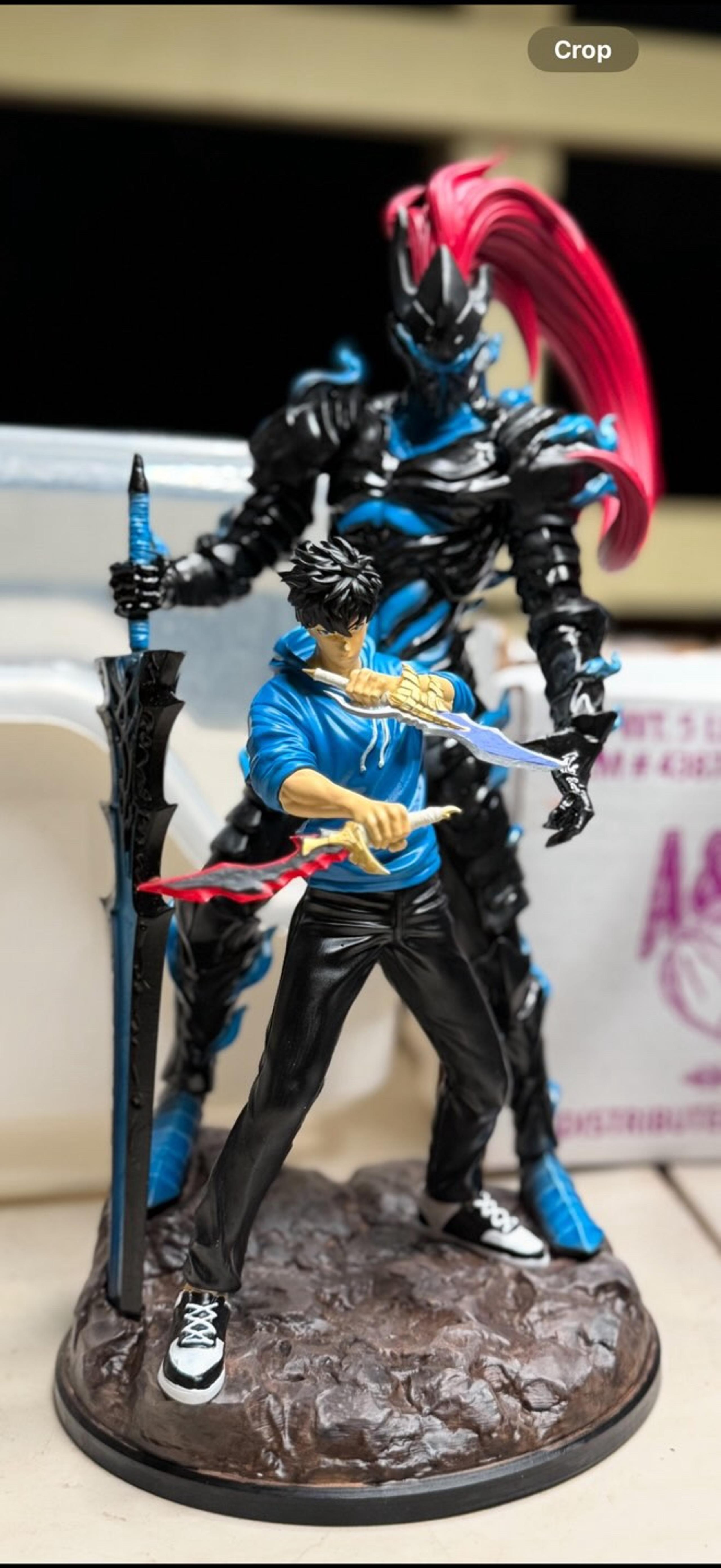 Solo Leveling Jin Woo With Igris 3D Printed Hand Painted Figure!