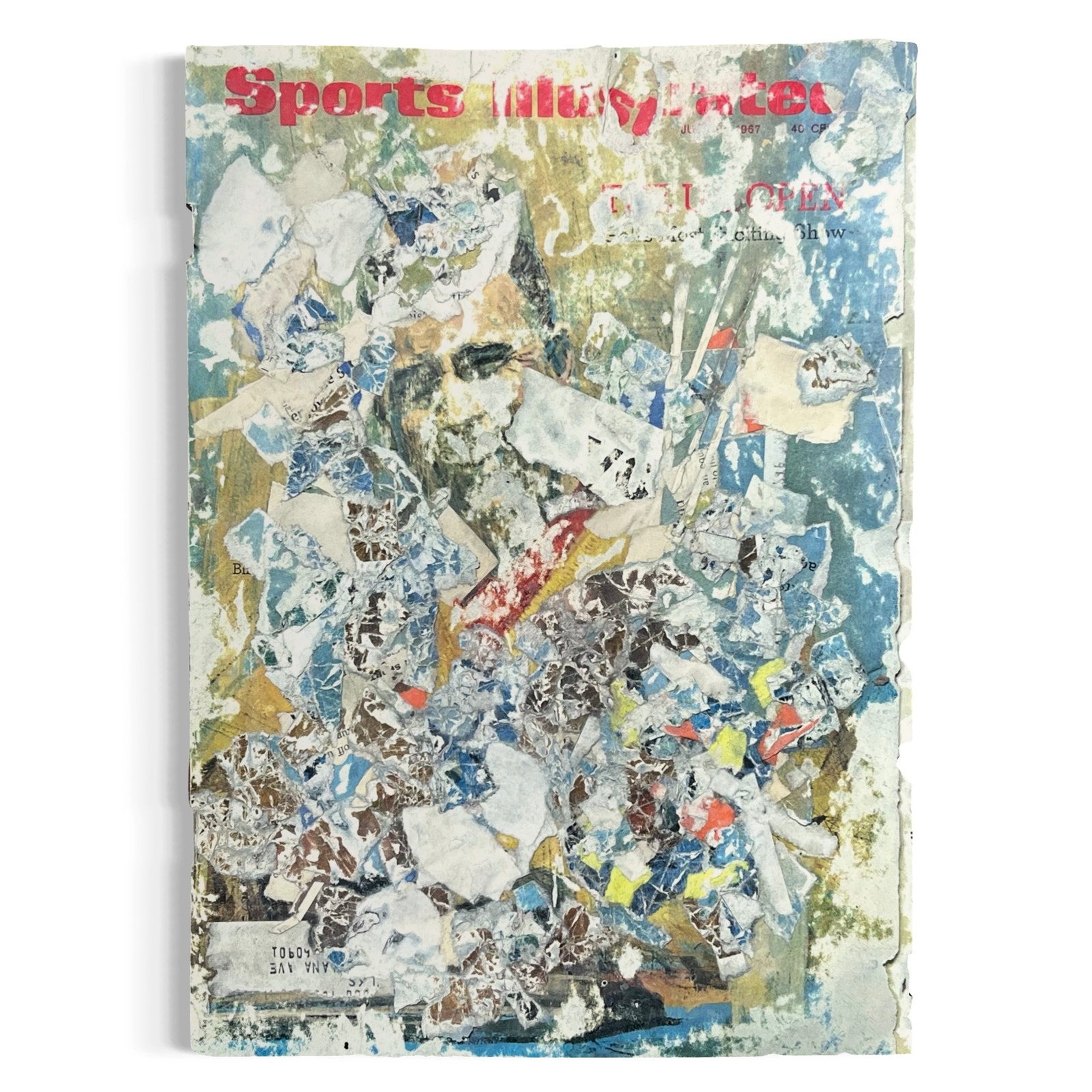 Original Mixed Media Art Collage 8x11 July 1967 Sports Illustrated Magazine