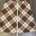 Vintage Wool Plaid Skirt Autumn Fall Preppy Plus Size Elastic Waist Pockets