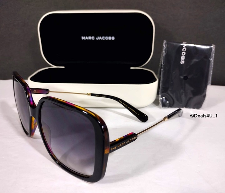 Marc Jacobs Women's Square Oversized Sunglasses, Grey Gradient Lenses