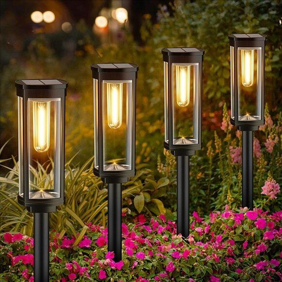 NEW Solar Pathway Lights Outdoor, 8 Pack Solar Powered Garden Lights Waterproof