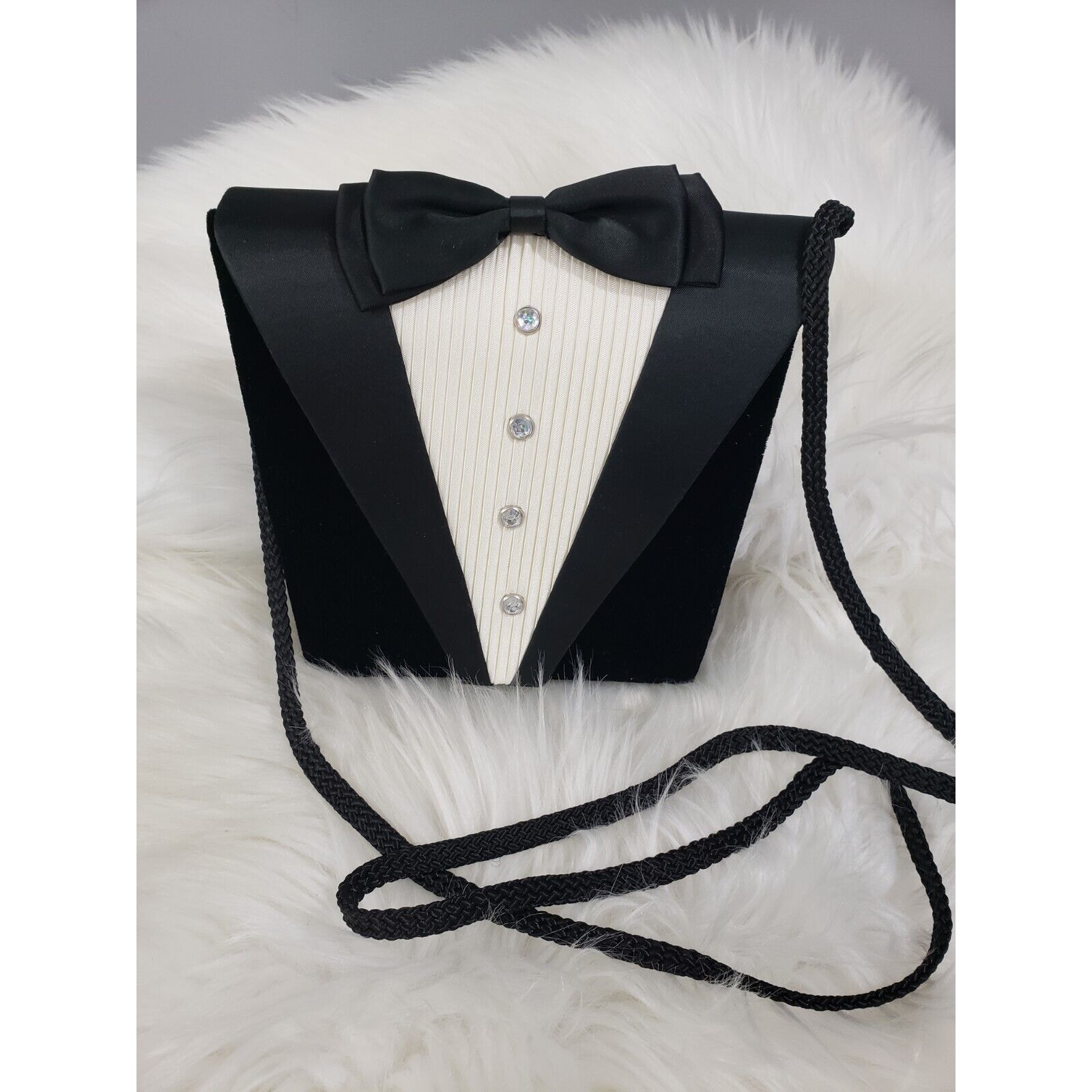 RARE VINTAGE Velvet GROOM Crossbody Purse wedding lgbtq gay cosplay costume