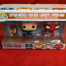 Funko Pop 4 Pack: Captain America / Iron Man / Hawkeye / Spider-Man