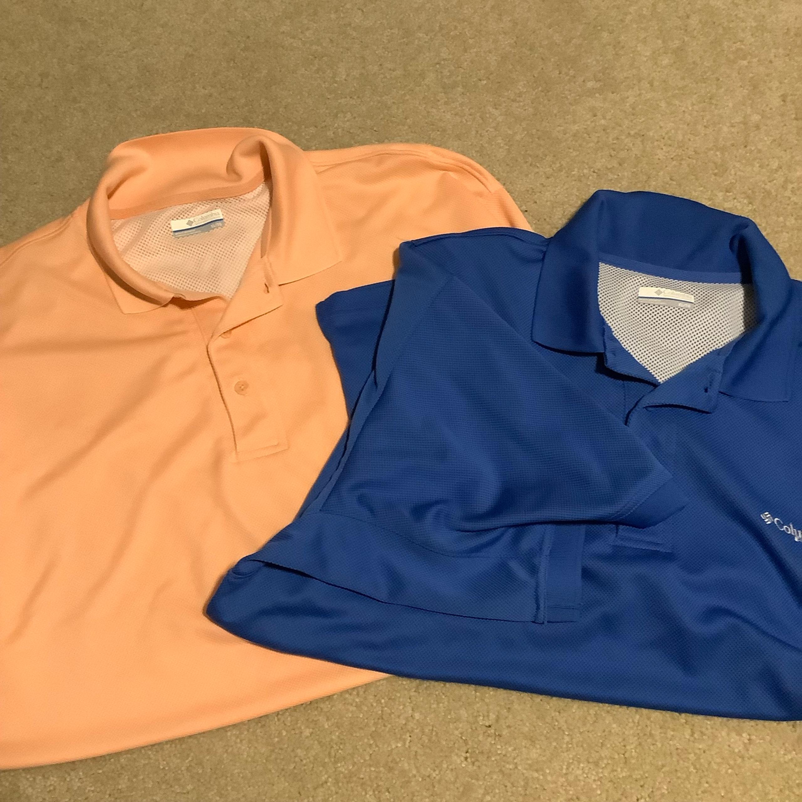 Columbia PFG Mens Vented Golf Button Shirts Polo Lightweight XL Bundle Fishing