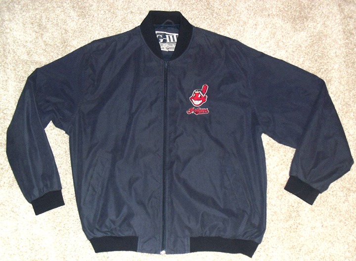 Cleveland Indians Chief Wahoo Mens G3 Brand Vintage 90s Zip Wind Jacket sz. XL