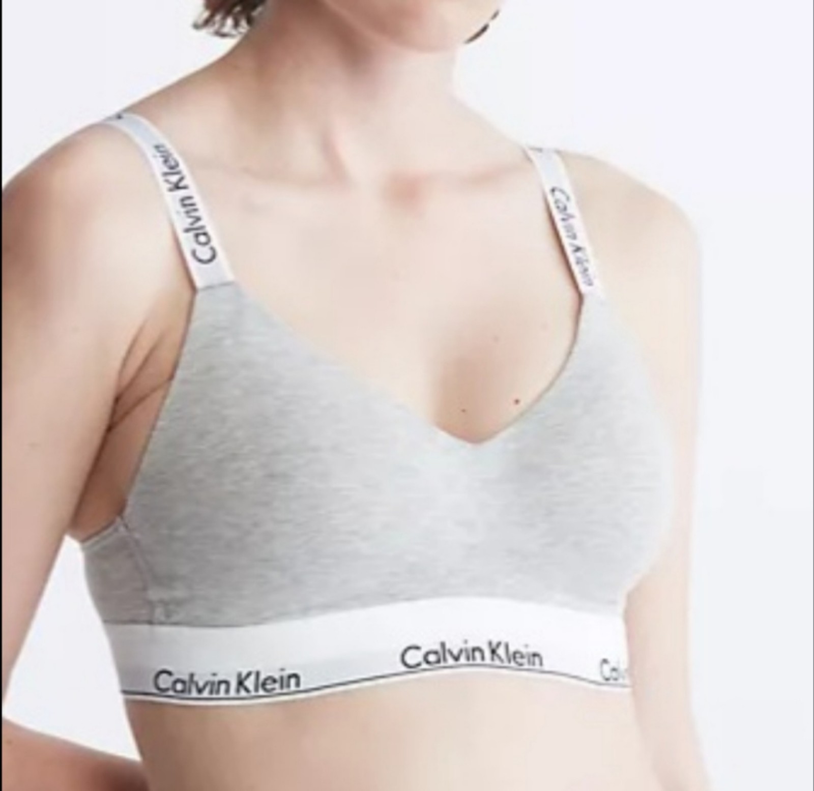 CALVIN KLEIN MODERN COTTON LIGHTLY LINED BRALETTE SIZE L