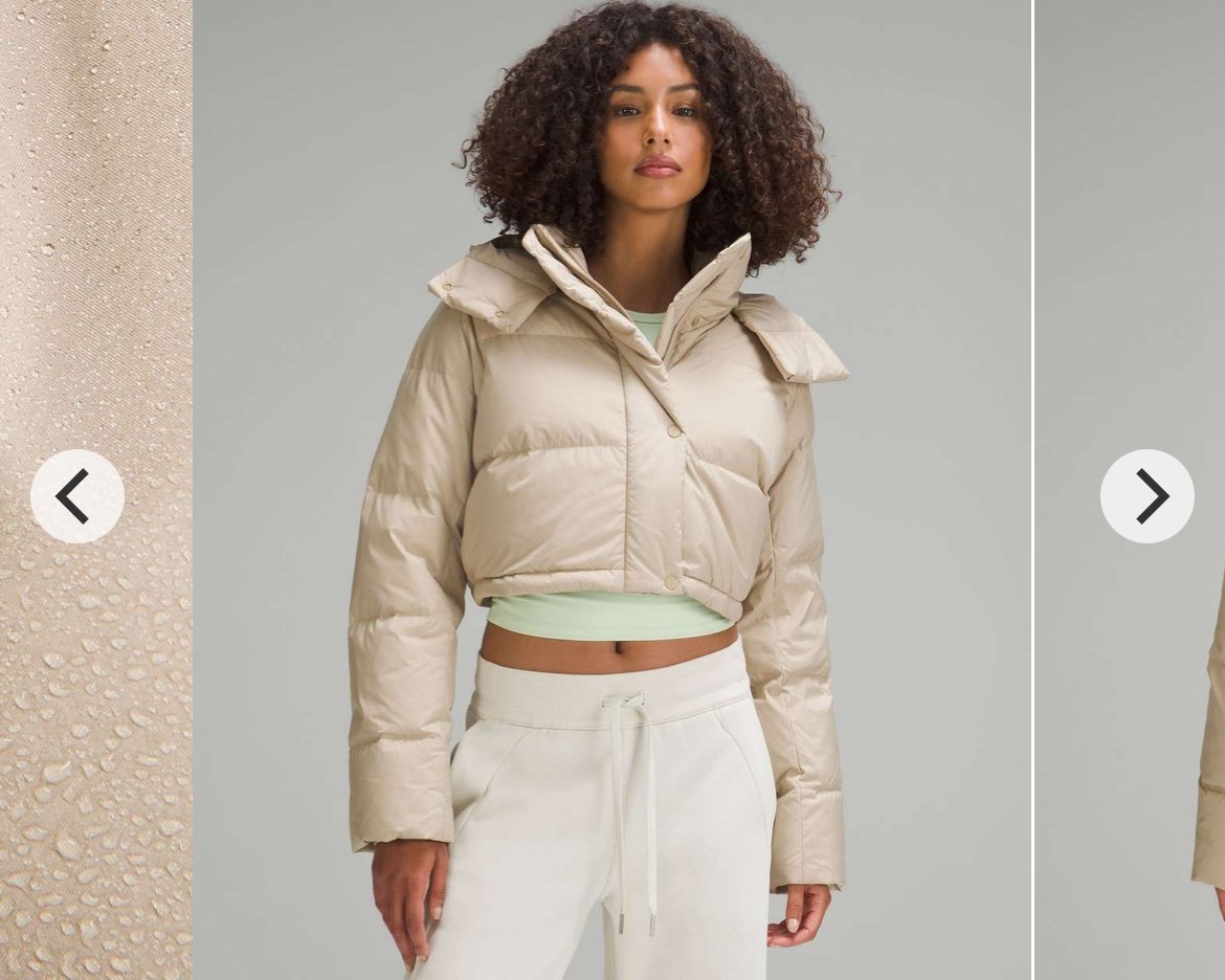 Lululemon Wunder Puff Super-Cropped Jacket Size 4 Trench