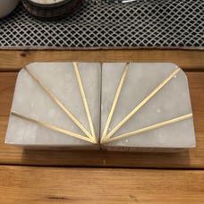 Alabaster Bookends