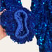 Line and Dot Valerie Blue Sequined V-Neck Cut Out Long Sleeve Mini Dress Size S