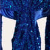Line and Dot Valerie Blue Sequined V-Neck Cut Out Long Sleeve Mini Dress Size S