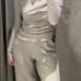 Zara (set) textured top and wide leg pants