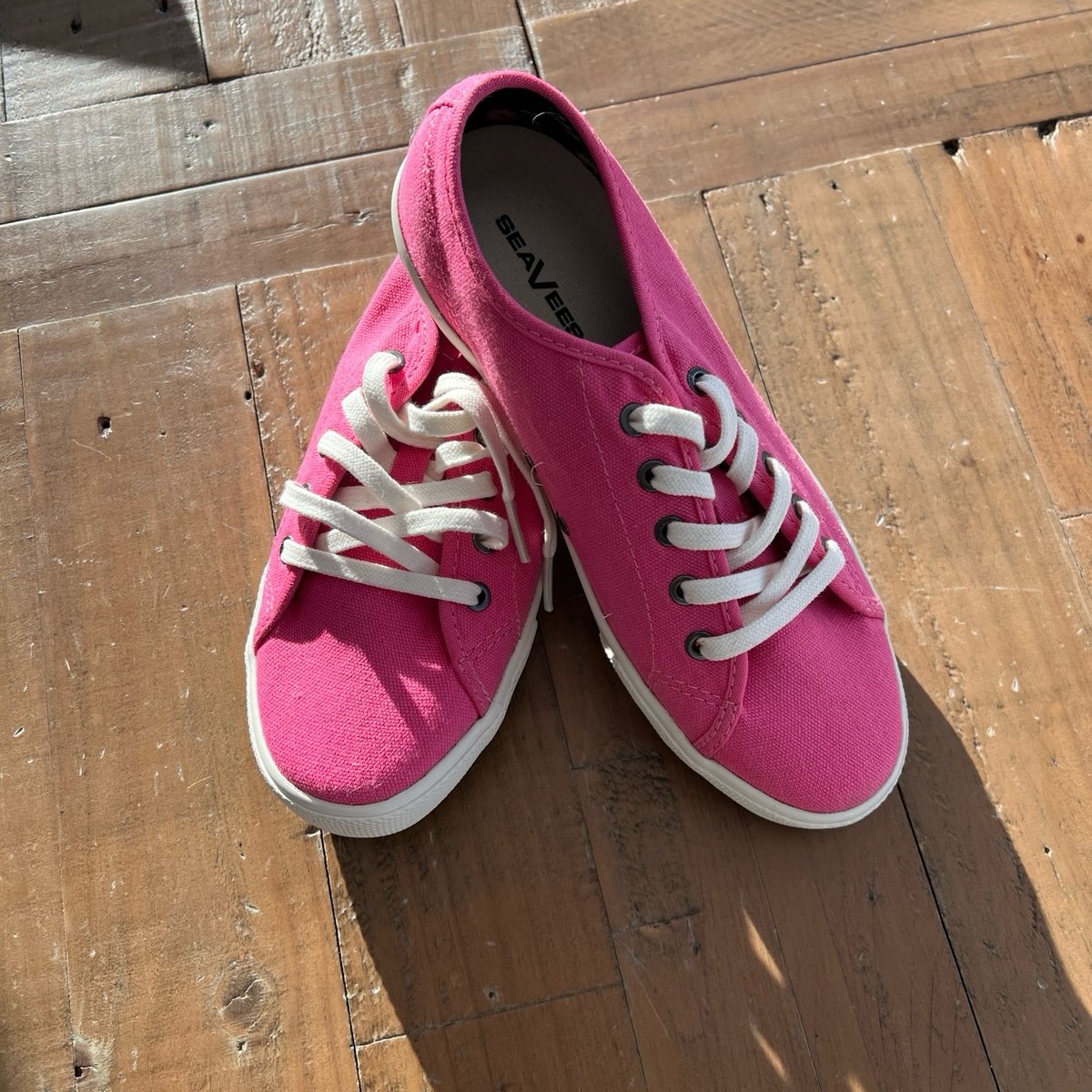 SeaVees Monterey pink canvas sneakers nwob