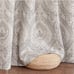 Linen Textured Curtains for Bedroom Damask Printed Drapes