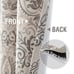 Linen Textured Curtains for Bedroom Damask Printed Drapes
