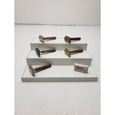 Vintage Lot of 5 Gillette Safety Razors Copper Gold USA Made w/ Thin Blades