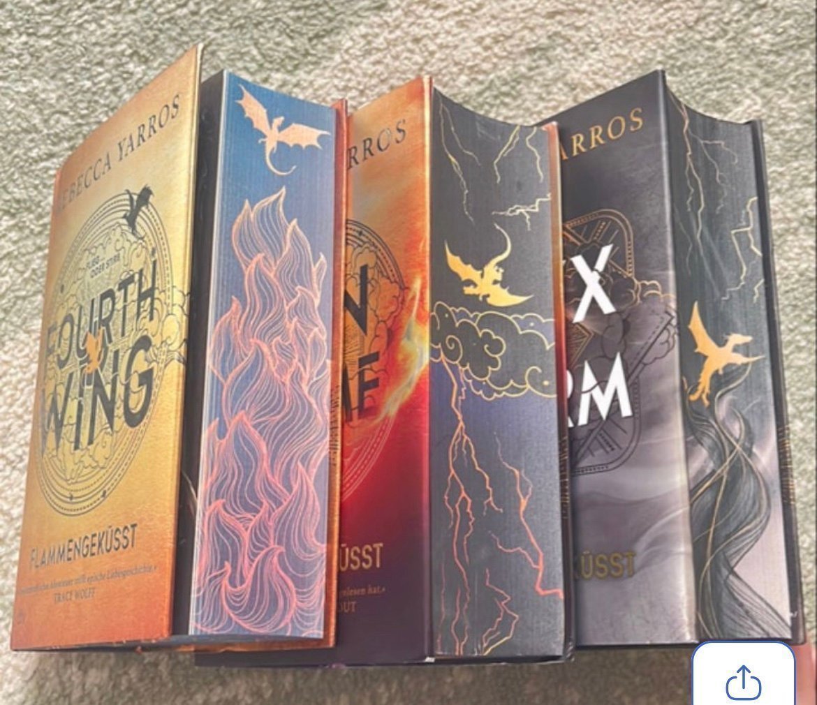 Fourth Wing, Iron flame, Onyx Storm GERMAN Special Edition FULL SET Sprayed Edge