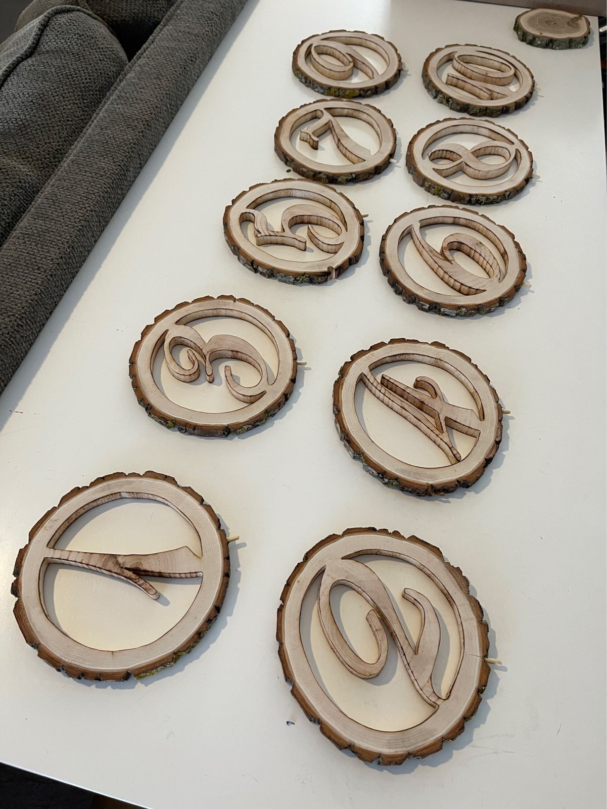 Wedding table numbers
