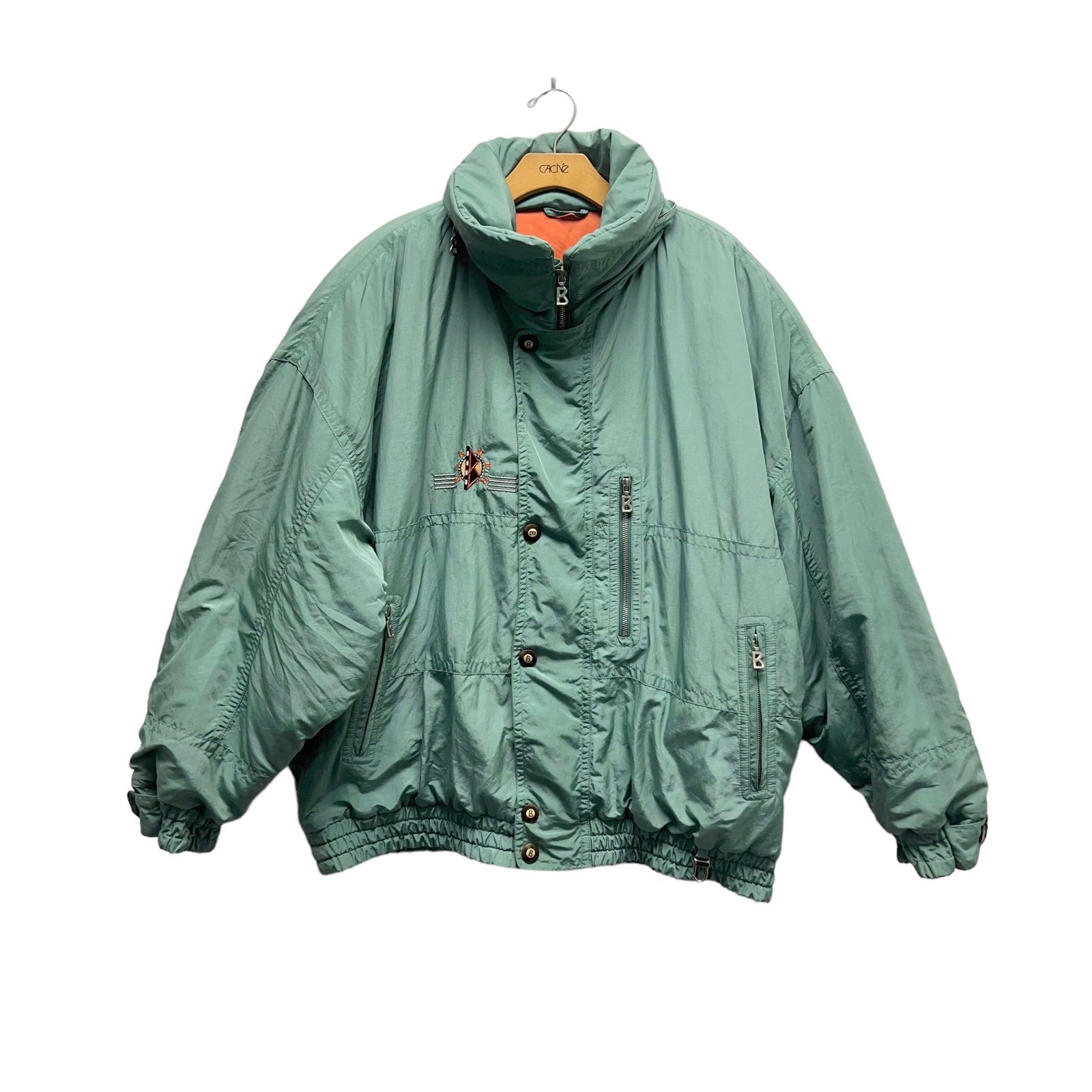 Bogner Vintage Ski Snowboard Jacket Goose Down Filled Green Size 42