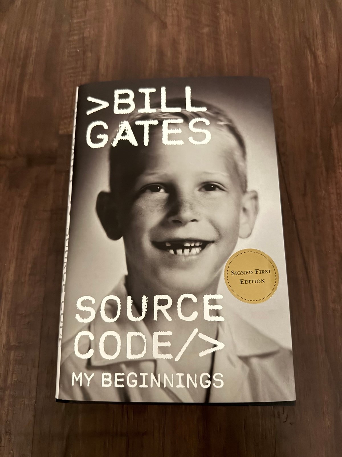 Source Code My Beginnings - Bill Gates (signed)
