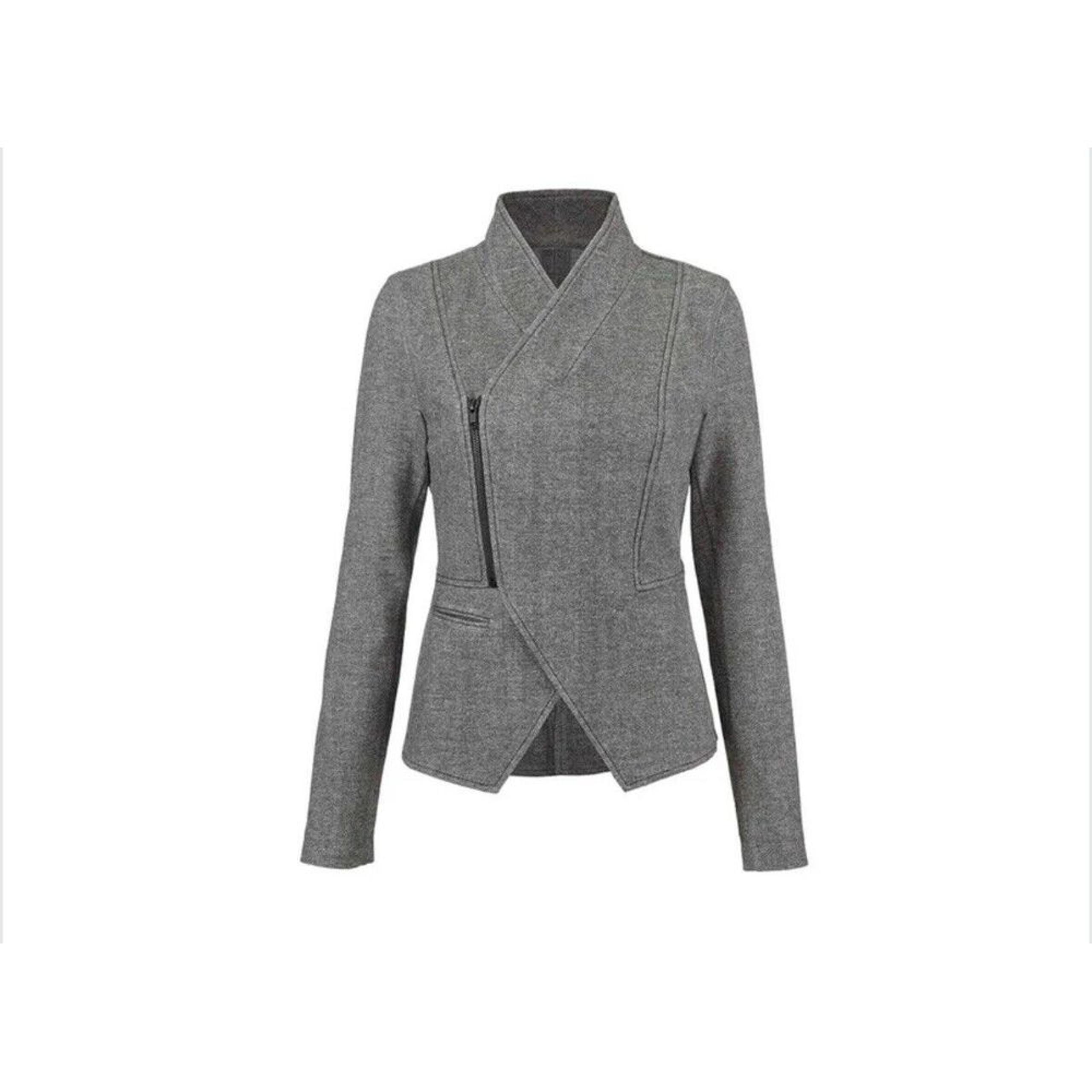 Cabi $170 Retail Gray Rebel Moto Style Jacket Size L EUC