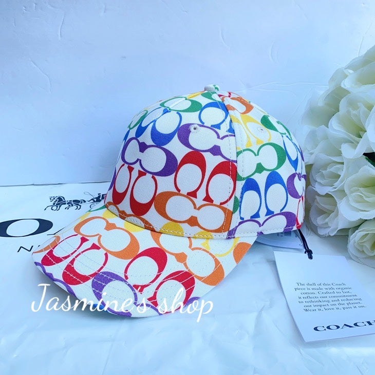 NWT Coach Rainbow Signature Baseball Hat cj714 size S