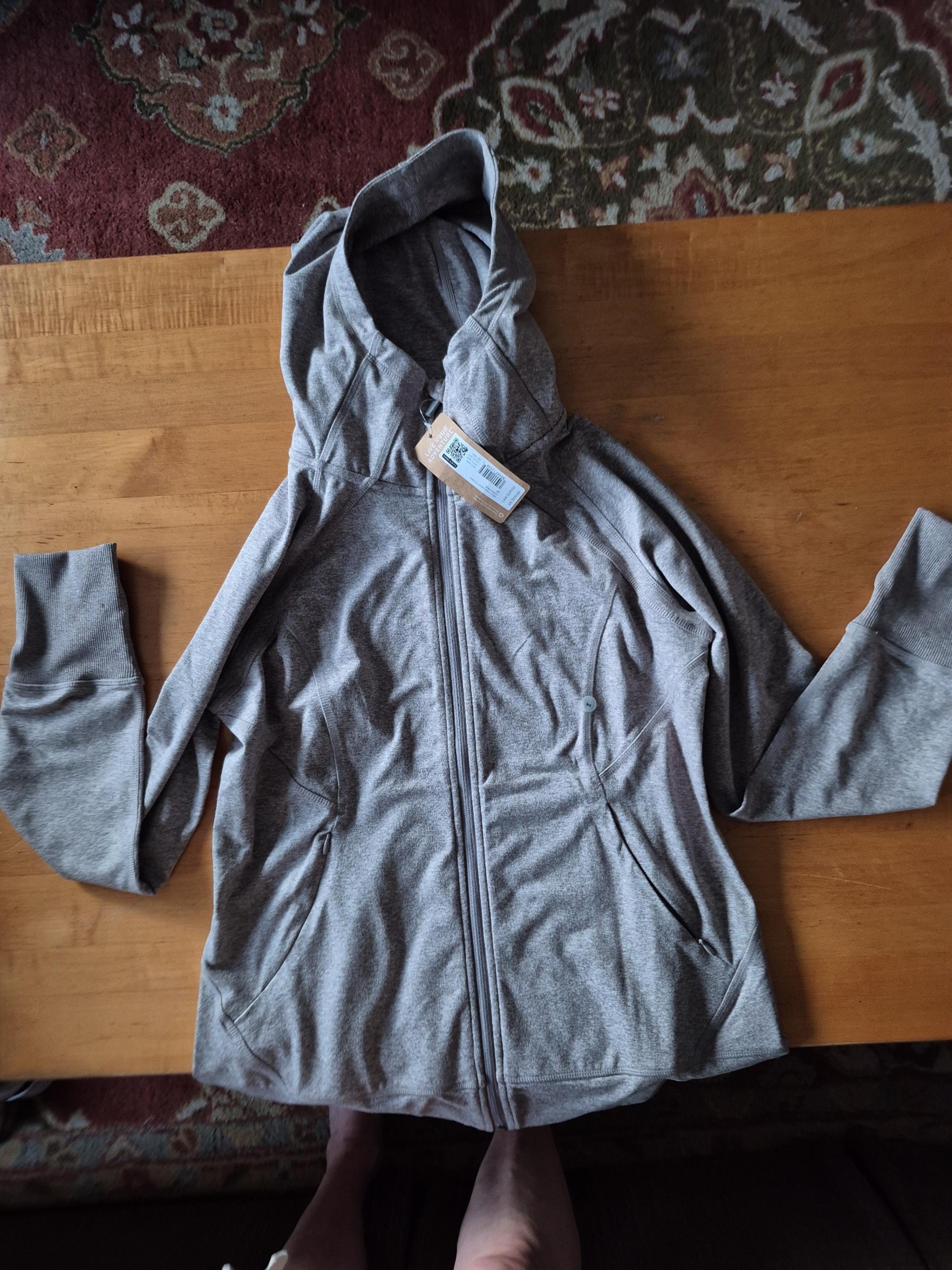 Eddie Bauer gray womans M zip up fleece