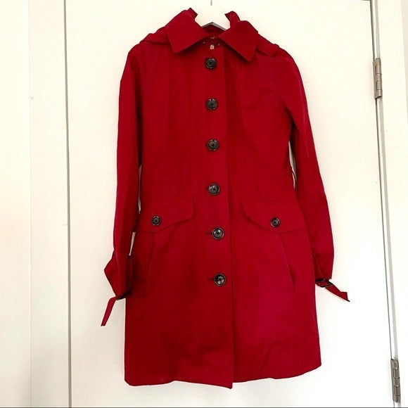 Michael Kors lined red trench coat