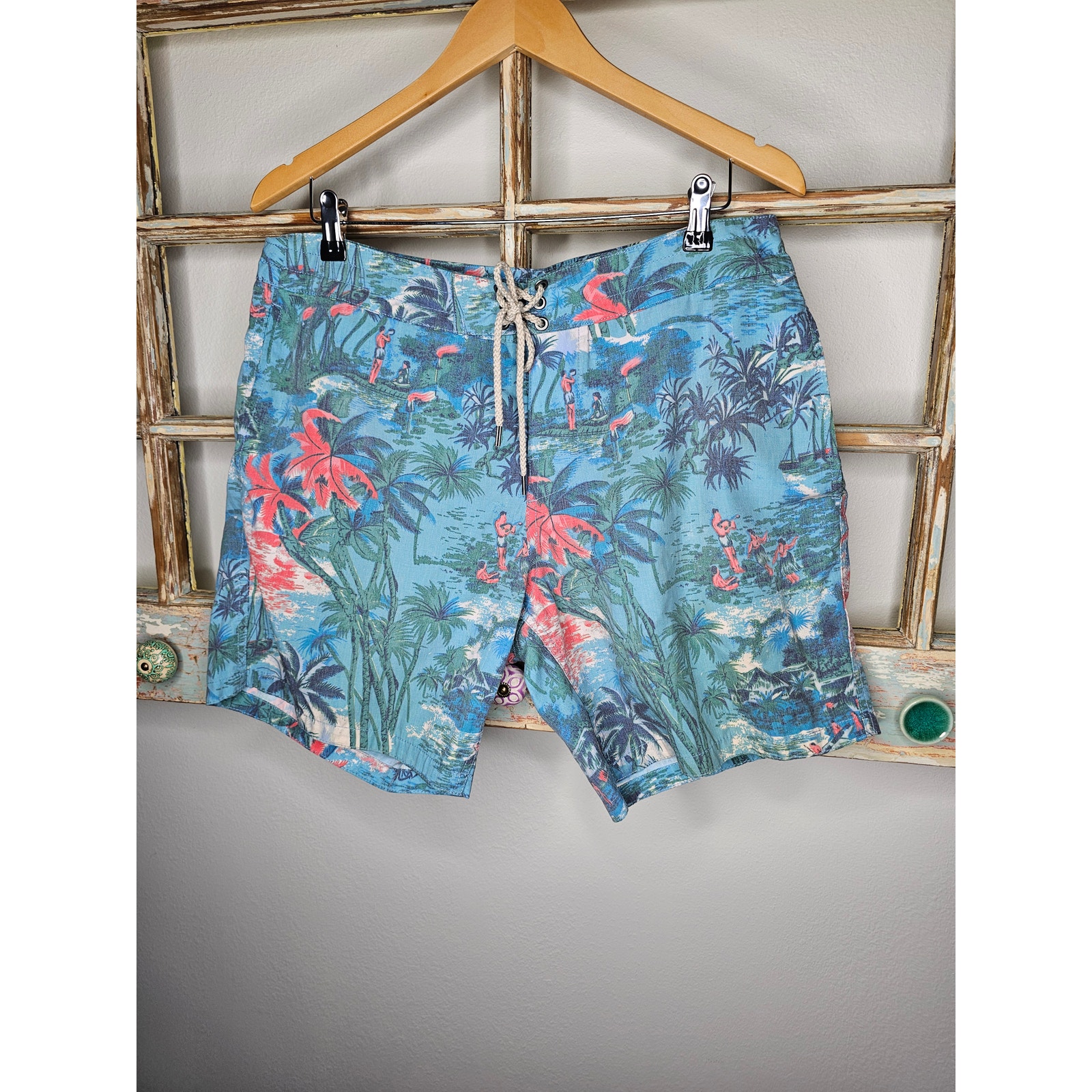 Faherty Men's Board Shorts Swim trunks bathing suit Hawaii Waist 34