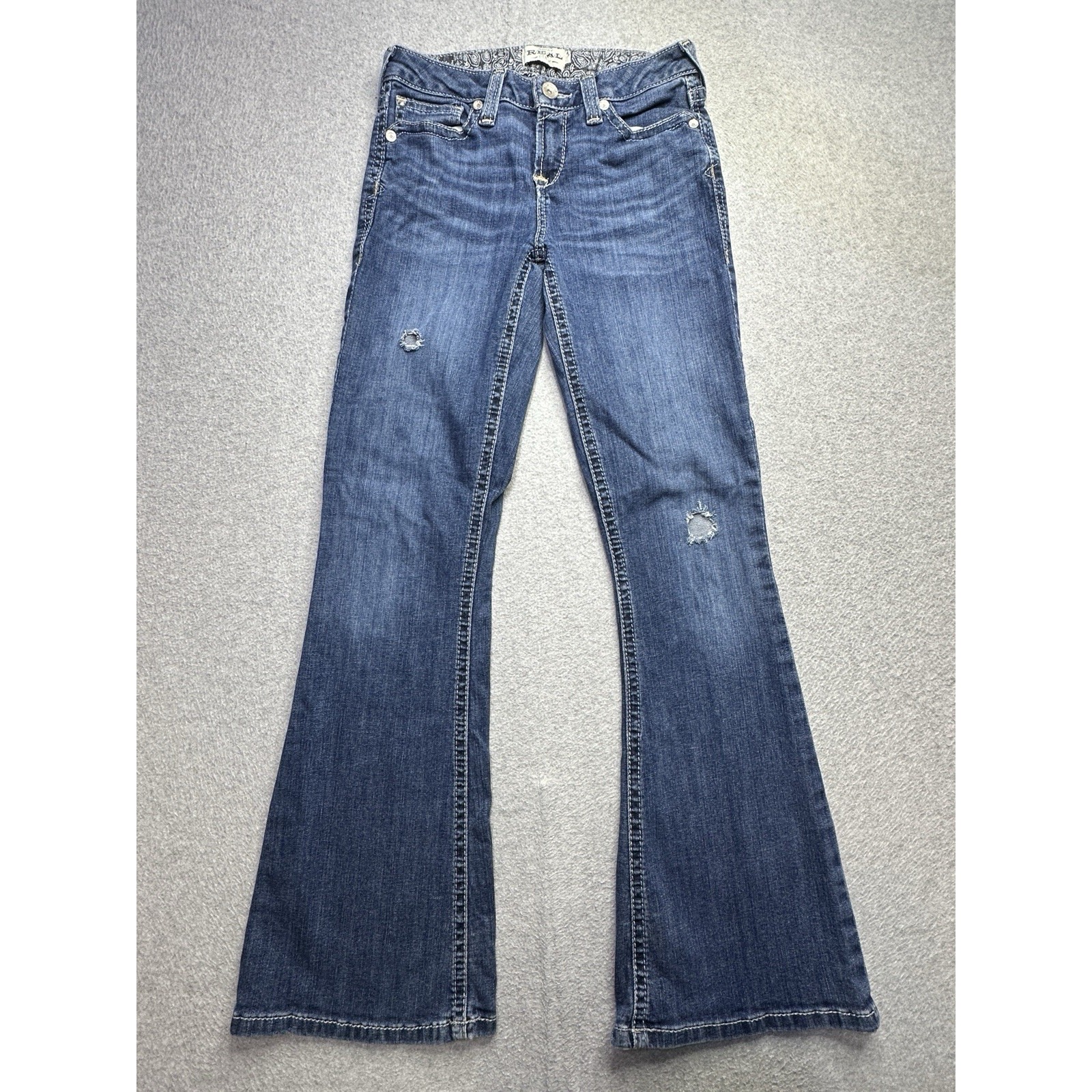 Ariat REAL Jeans Girls 16 Blue Denim Bootcut Cowgirl Rodeo Normcore Youth Kids