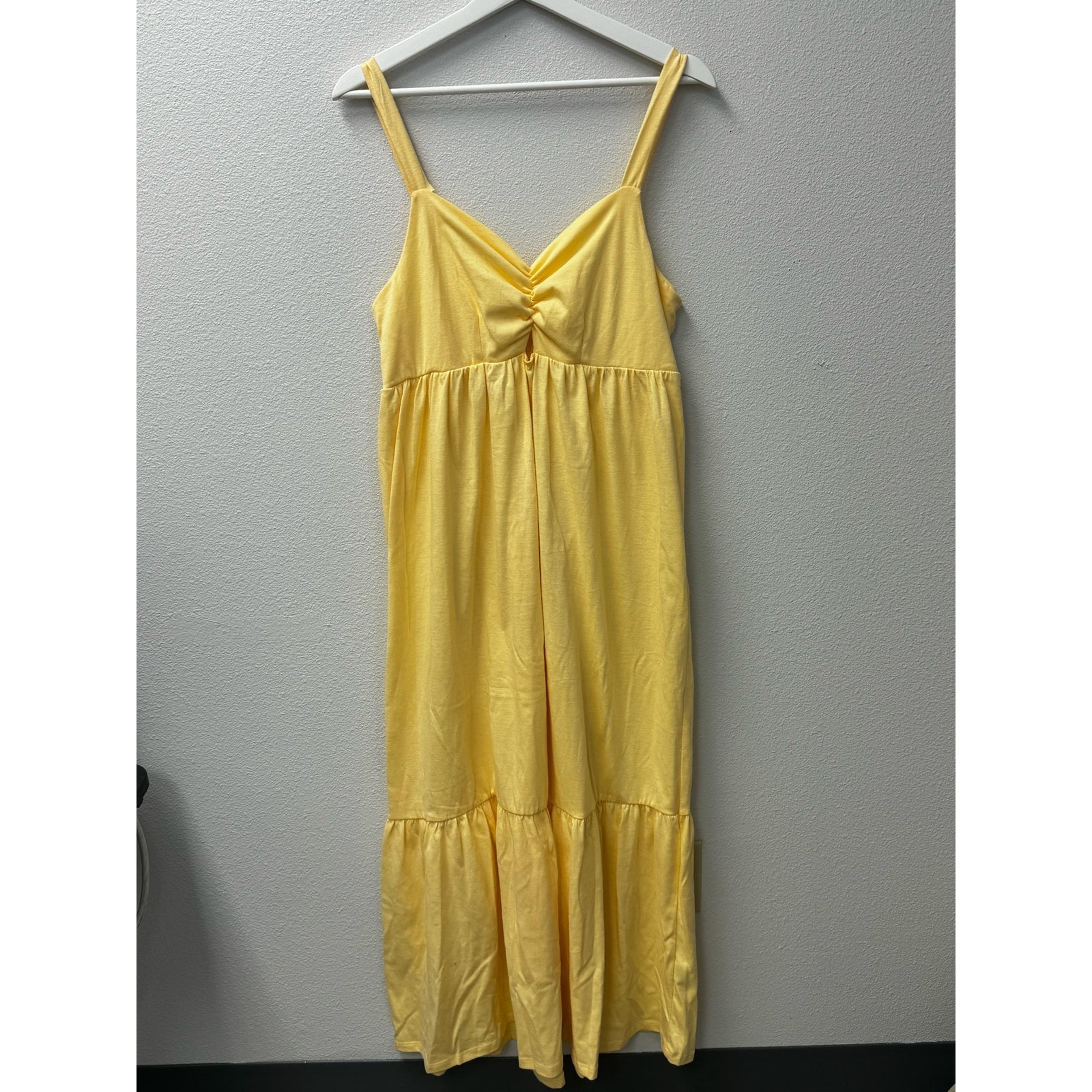 Vanilla Star Women's Maxi Sun Dress Size XL Yellow