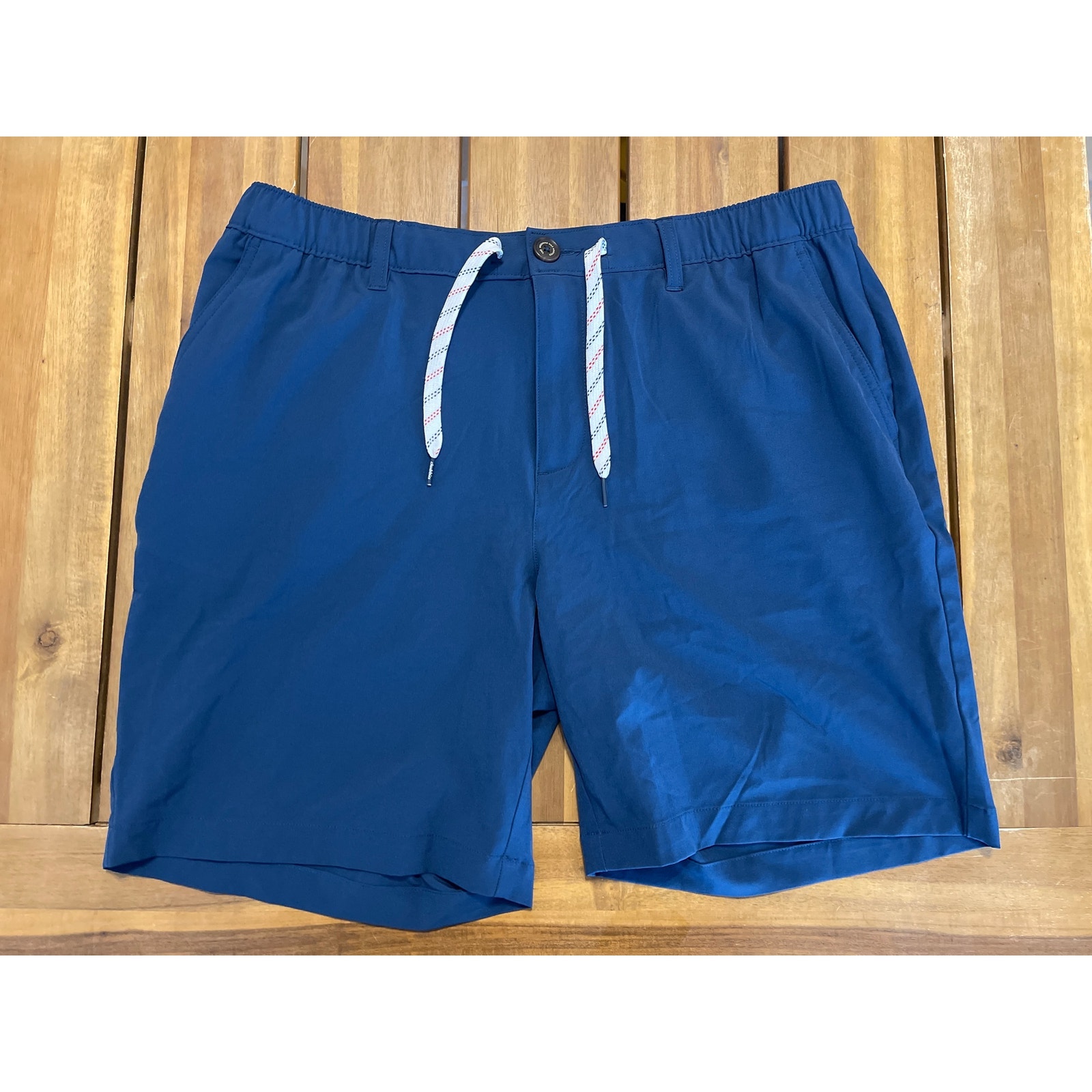 Chubbies Shorts Mens XL Blue Drawstring 8” Inseam Swim Performance Stretch