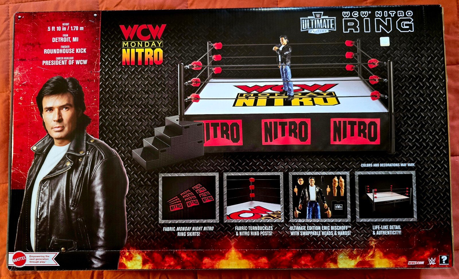 WWE WCW Elite Ultimate Ring + Bischoff