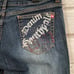 SOUTH POLE Jeans Capris Womens 13 Juniors Patches Graphics 1991 Stretchy