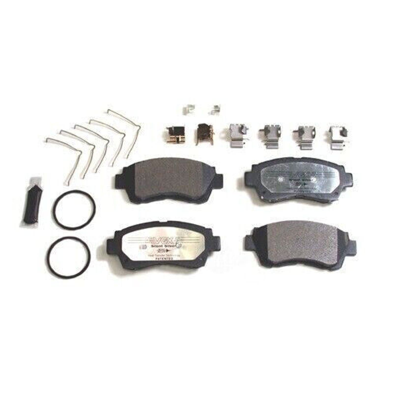 Disc Brake Pad Set-Semi-metallic Pad Kit with hardware Front