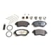 Disc Brake Pad Set-Semi-metallic Pad Kit with hardware Front